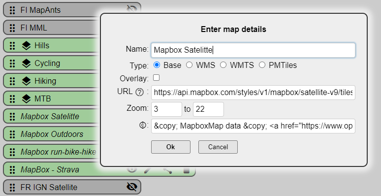 maps configuration